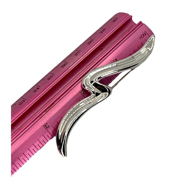 Vintage Napier Y2K Silver Tone Abstract Brooch - Picture 3 of 4